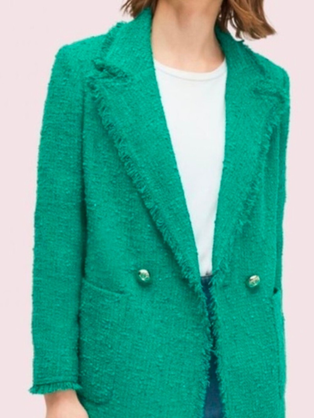 kate spade Emerald Green Double-Breasted Blazer New, Never Worn. Defaced Tag.